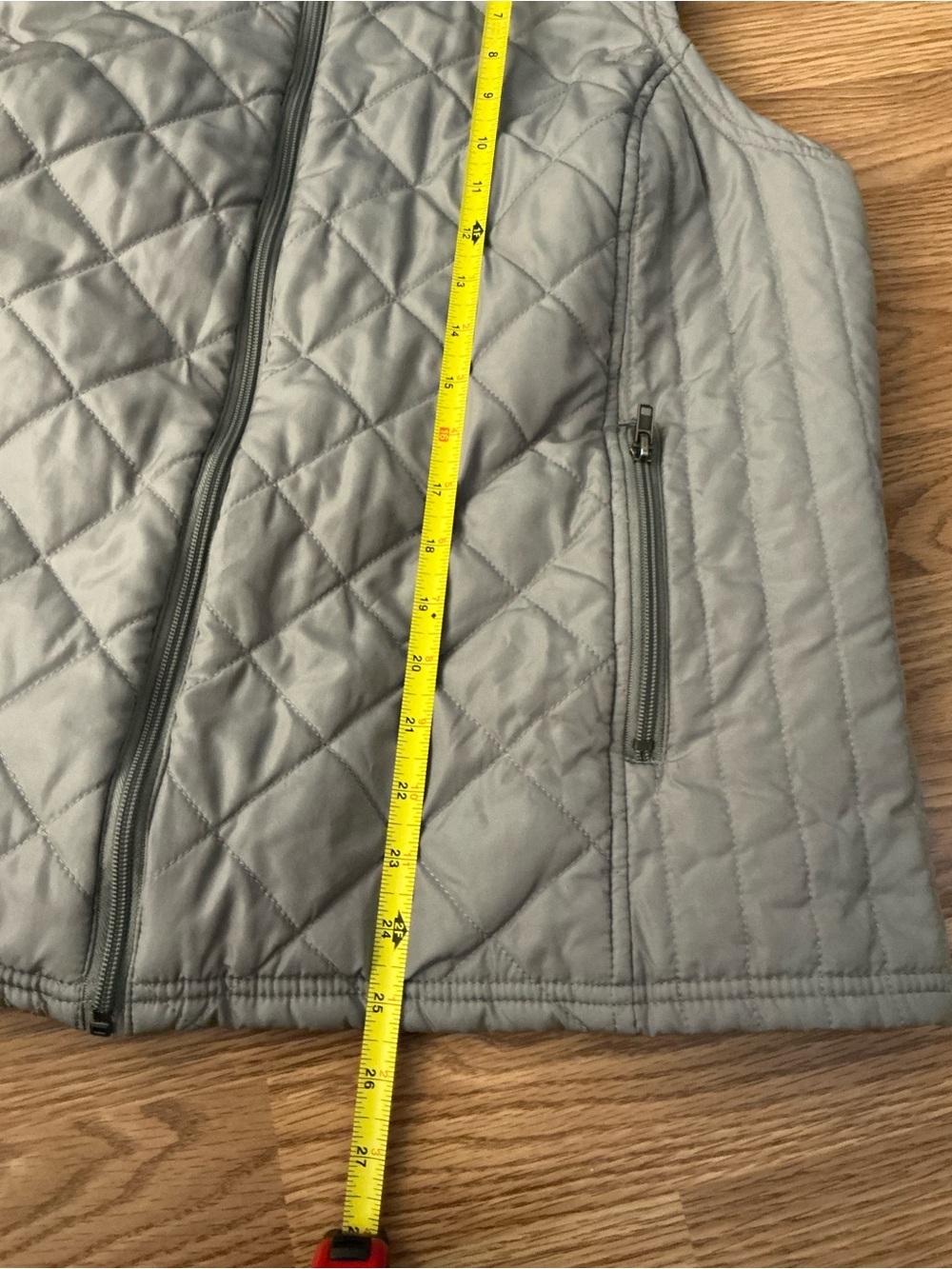 Relativity Light Gray Quilted Puffer Vest Size 2X - Picture 4 of 6